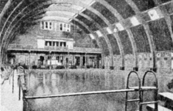 Inside the Nat's 65-by-125-foot pool, from The Souvenir of Western Women, 1905. Public domain.